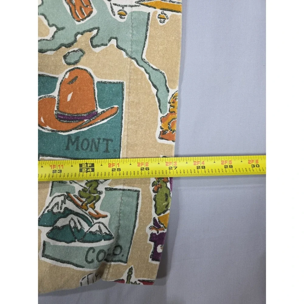 Eddie Bauer‎ USA Map Pillowcases Set 2 Portugal Cotton US States Vintage Travel